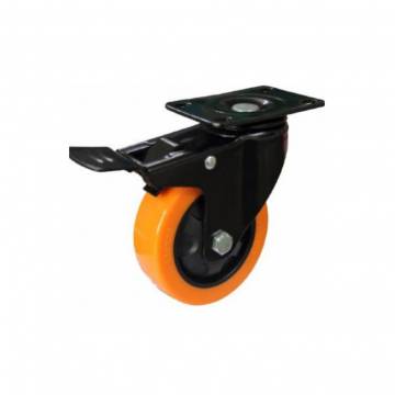 PU Swivel w/Brake Castor Wheel (2", 3", 4", 5")