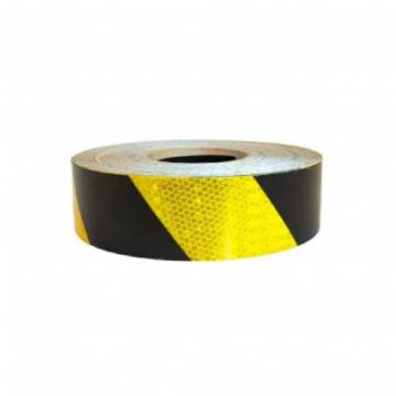 Diamond Grade Yellow/Black Stripe Reflective Tape (2" x 5m / 2" x 50m)