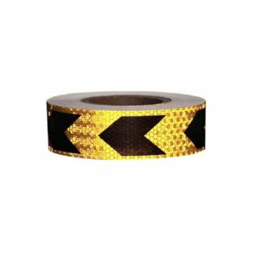 Diamond Grade Black/Yellow Arrow Reflective Tape (2" x 5m / 2" x 50m)